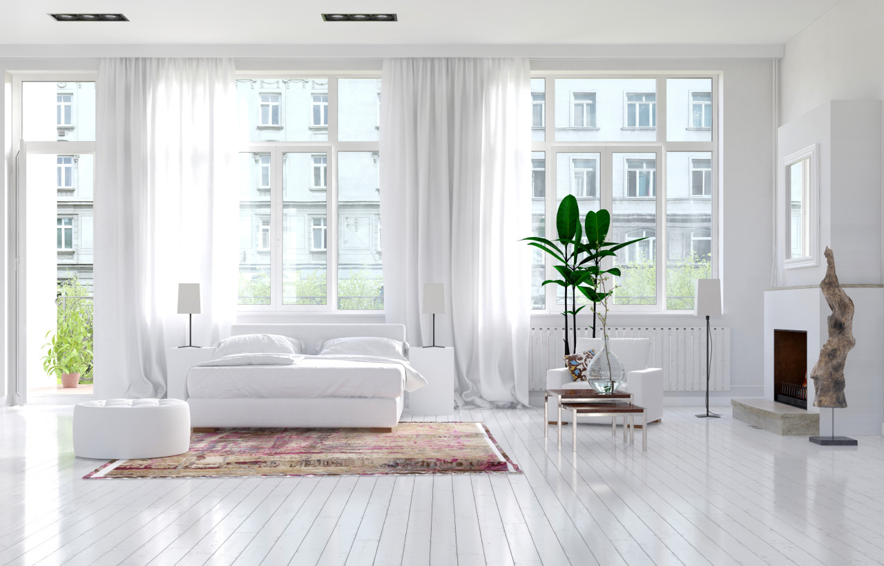Clean white house